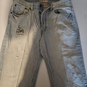 Vintage Old Navy Men's Light Blue Boot Cut Relaxed Jeans